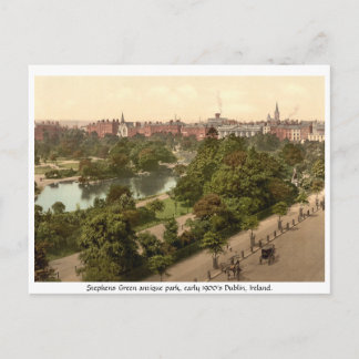 Antiker Dublin Park Stephens Green Postkarte