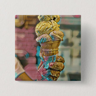 Antiker Eiscreme-Kegel Button