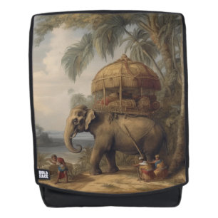 Antiker Elefanten-Howdah-Botanik-Reiserucksack Rucksack
