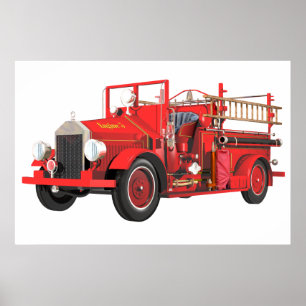 Antiker Feuer-Motor Poster