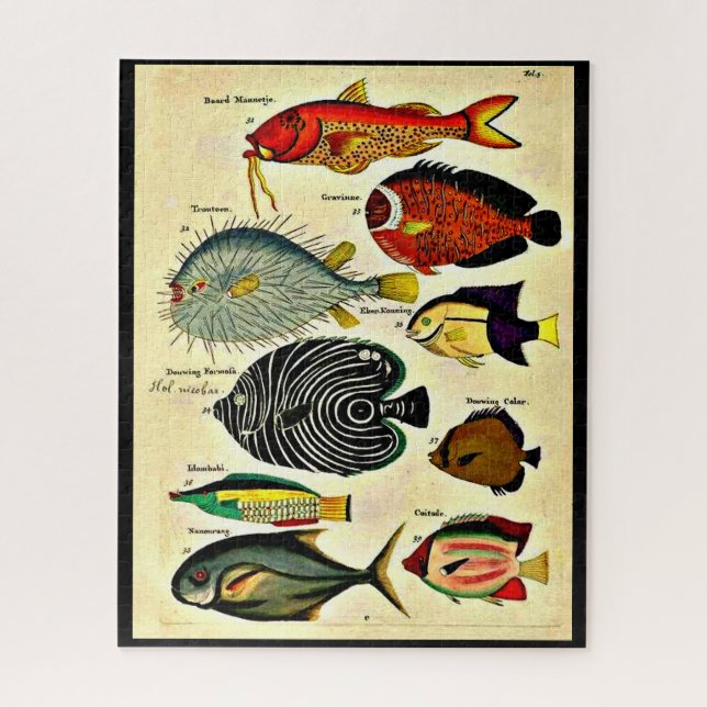 antiker Fischdruck (Vertikal)