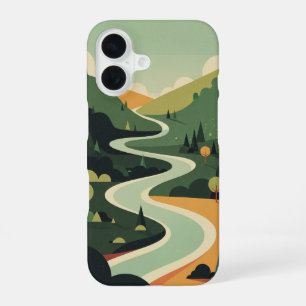 Antiker Fluss in einem grünen Tal iPhone 16 Hülle