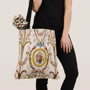 Antiker französischer Rokoko Flora Goldmedaille Tasche