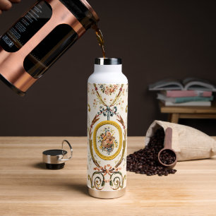 Antiker französischer Rokoko Flora Goldmedaille Trinkflasche