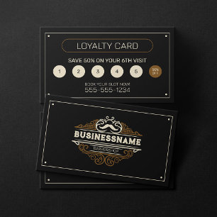 Antiker Friseursalon Haarschnitt Rasur Friseur Treuekarte