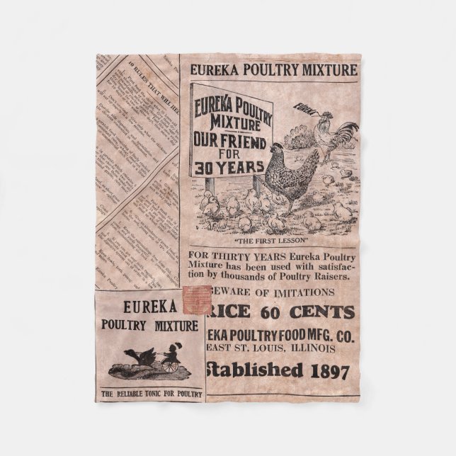 Antiker Füttre Fleecedecke (Vorderseite)