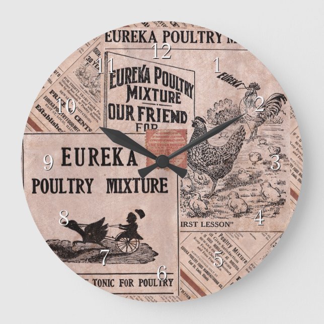 Antiker Füttre Große Wanduhr (Vorderseite)