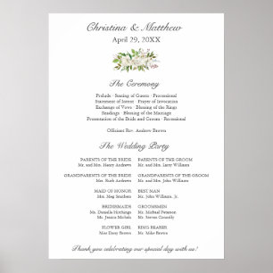 Antiker Garten   Elegantes Hochzeitszeremonie-Prog Poster