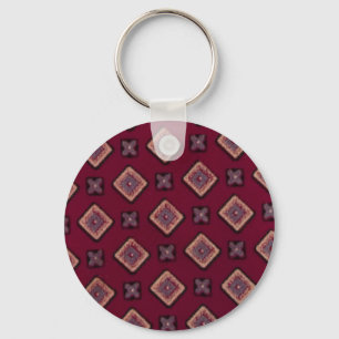 Antiker geometrischer Diamant-Textil-Schlüsselanhä Schlüsselanhänger