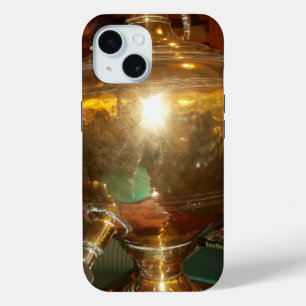 Antiker goldener Samowar   Erbstück Teekanne Kunst iPhone 15 Hülle