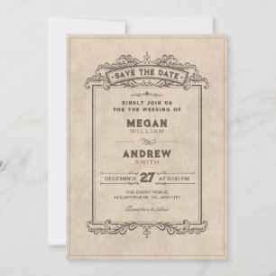 Antiker gotischer Bogen Save The Date