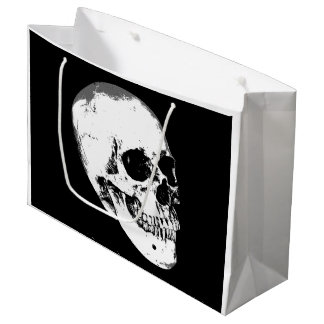 Antiker gotischer Totenkopf Große Geschenktüte