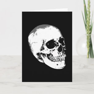 Antiker gotischer Totenkopf Karte