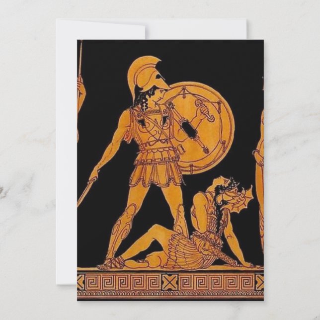 Antiker Gott und Göttliche Frieze - Griechenland Einladung (Vorderseite)