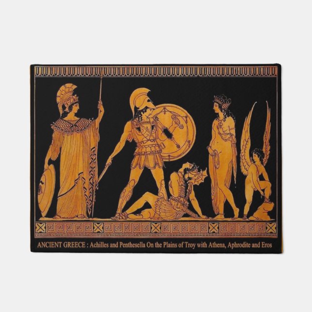 Antiker Gott und Göttliche Frieze - Griechenland Fußmatte (Vorderseite)