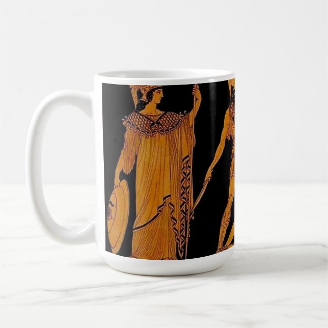 Antiker Gott und Göttliche Frieze - Griechenland Kaffeetasse (Links)