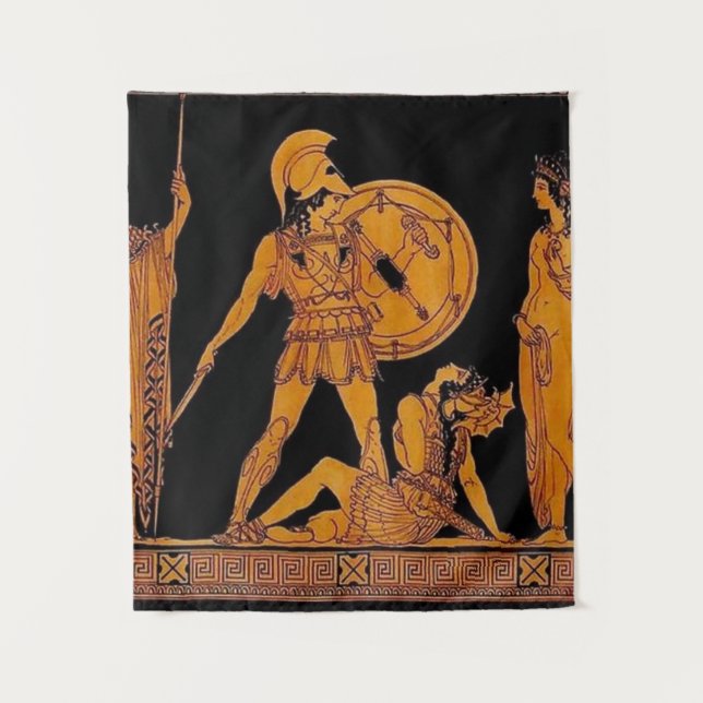 Antiker Gott und Göttliche Frieze - Griechenland Wandteppich (Vorderseite)