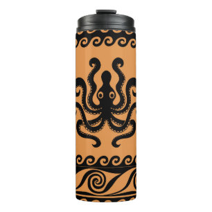 Antiker griechischer Oktopus, Wellenmuster Thermosbecher
