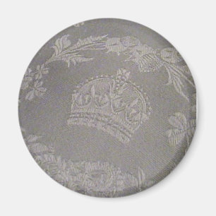 Antiker irischer Damast mit Royal Crown Magnet