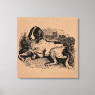 Antiker Jagdhund 1800er Jahre Hunde Hounds Leinwanddruck