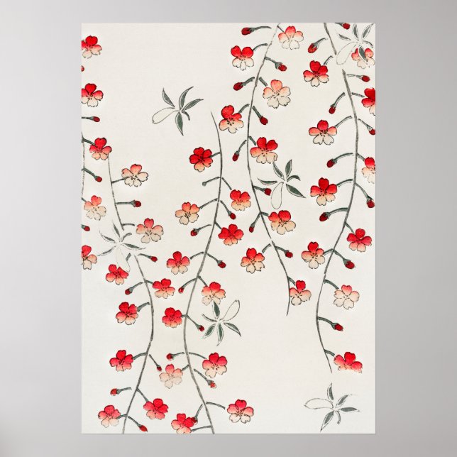 Antiker japanischer Sakura Cherry Blossom Woodbloc Poster (Vorne)