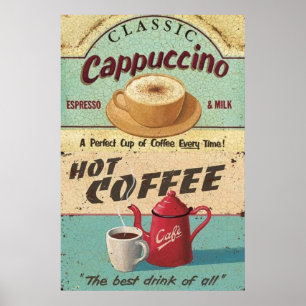 Antiker Kaffee Poster