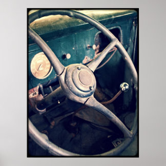 Antiker klassischer Pick-up-Truck Poster