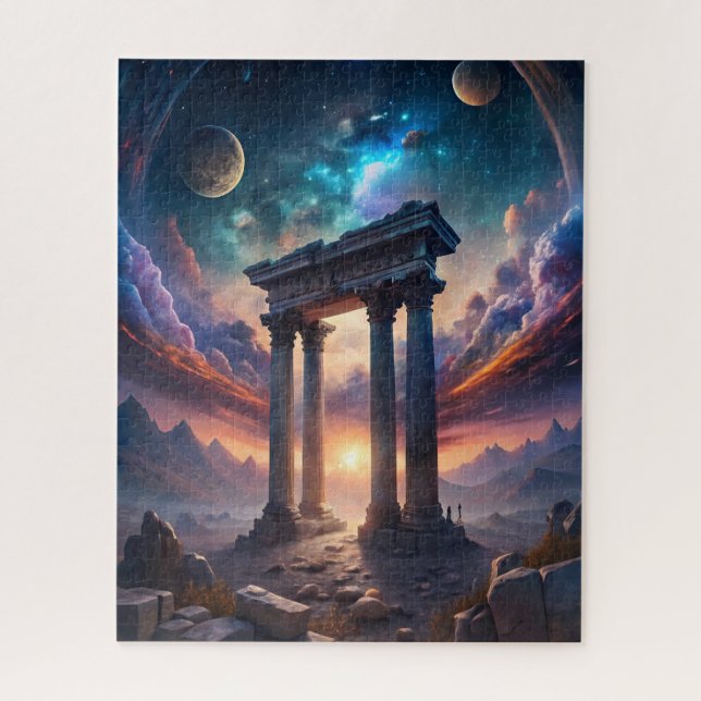 Antiker kosmischer Tempel - Ruinen der Fantasy Gal (Vertikal)
