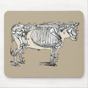 Antiker Kuh Skeleton Knochen Spaß Mousepad