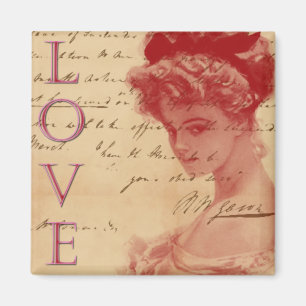 Antiker Liebesbrief-Magnet Magnet