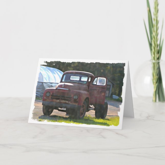 Antiker LKW Geburtstagskarte Karte (Vorderseite)