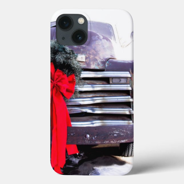 Antiker LKW mit festlicher Weihnachtsfeier Case-Mate iPhone Hülle (Rückseite)