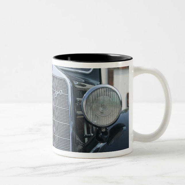 antiker Mercedes 2 Zweifarbige Tasse (Rechts)