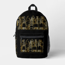 Antiker mesopotamischer goldener Relief-Rucksack m