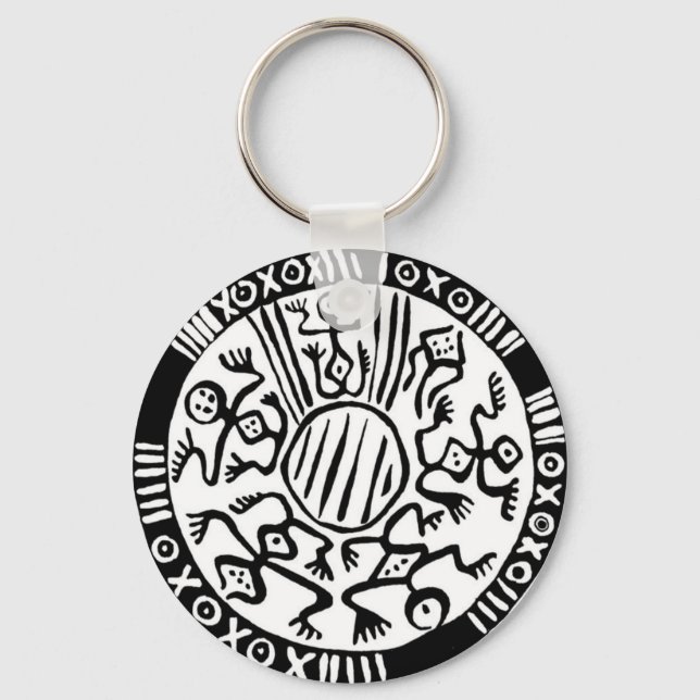 Antiker mexikanischer Design-Schlüsselanhänger Schlüsselanhänger (Vorderseite)