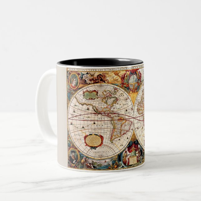 Antiker mittelalterlicher, historischer zweifarbige tasse (Vorderseite Links)