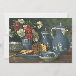 Antiker Nachmittagskoffer mit Kaffee, Kuchen, Tee 