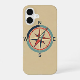 Antiker nautischer Kompass iPhone 16 Hülle