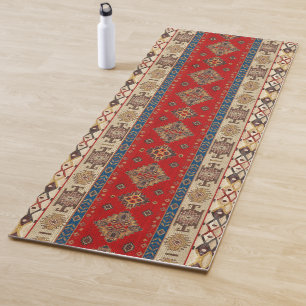 Antiker Orientaler Türkischer Roter Ottoman Kilim Yogamatte