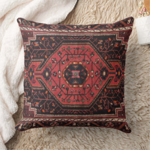 Antiker persischer roter Orient-Teppich Kissen