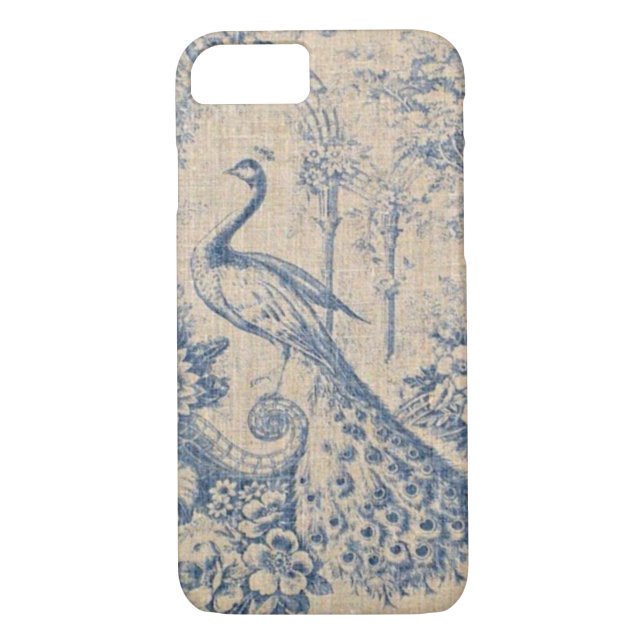 Antiker Pfau Toile Case-Mate iPhone Hülle (Rückseite)