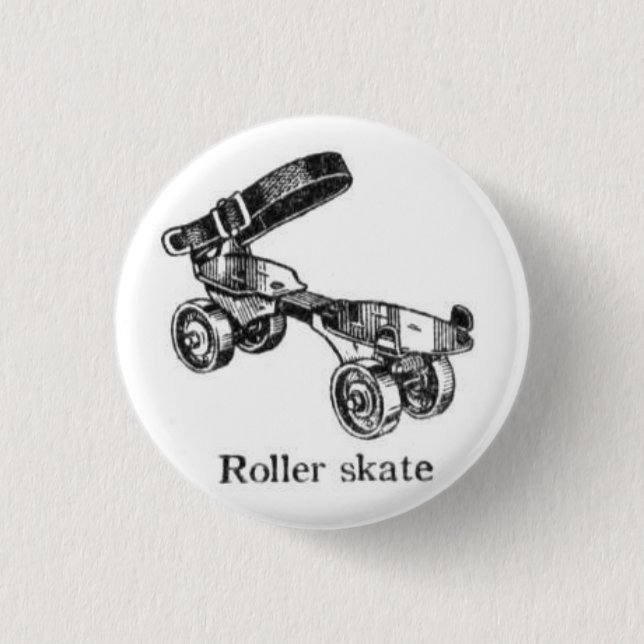 Antiker Rollschuhknopf Button (Vorderseite)