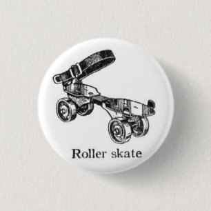 Antiker Rollschuhknopf Button