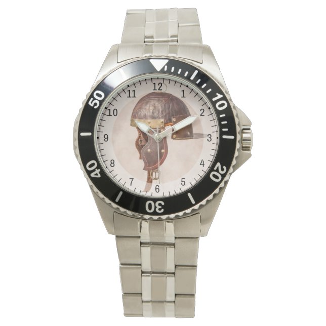 Antiker römischer Militärhelm Armbanduhr (Vorderseite)
