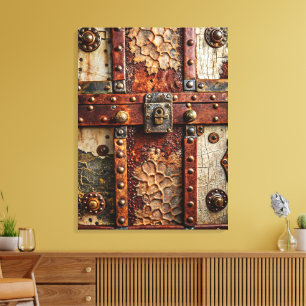 Antiker Rusted Trunk Leinwanddruck