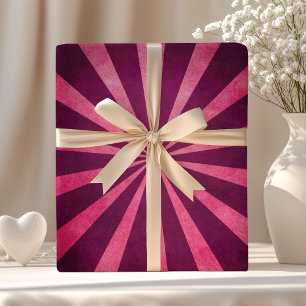 Antiker Rustikaler Rosa Sternenexplosions-Muster Geschenkpapier