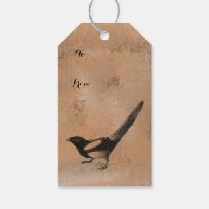 Antiker Rustikaler Vogel Geschenkanhänger