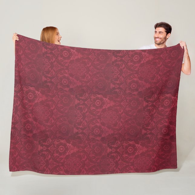Antiker Samt mit William Morris Eichenprägung Fleecedecke (Beispiel)