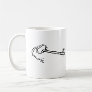 Antiker Schlüssel Kaffeetasse