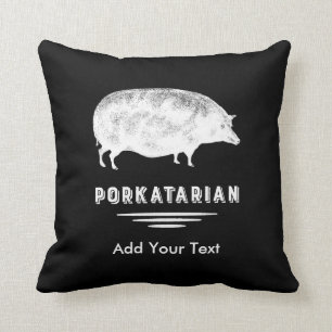 Antiker Schwein-Speck-Liebhaber Porkatarian lustig Kissen